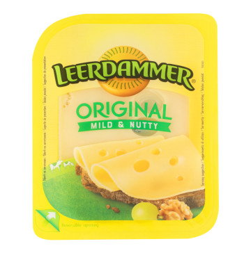 Сир 45% твердий скибками Оригінальний Leerdammer лоток 100г