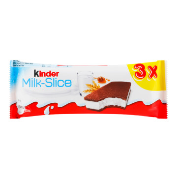 Тістечко бісквітне з молочною начинкою Milk-slice Kinder м/у 3х28г