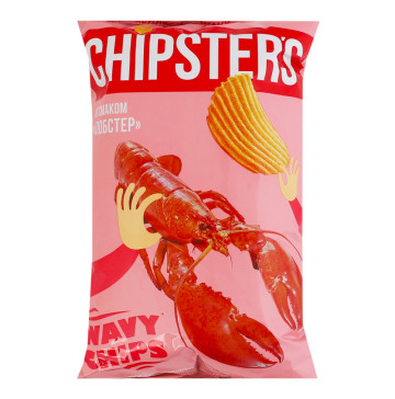 Чипси картопляні хвилясті з цукром та підсолоджувачем Лобстер Chipster's м/у 95г