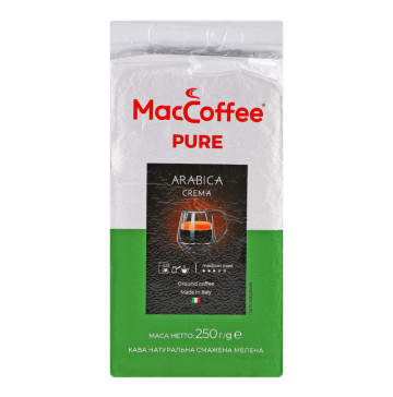 Кава натуральна смажена мелена Arabica Crema Pure MacCoffee в/у 250г