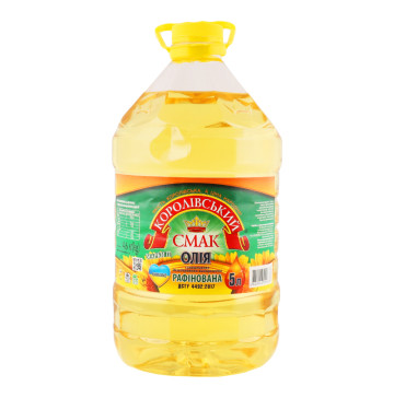 Олія соняшникова рафінована дезодорована виморожена Королівський смак п/пл 5л