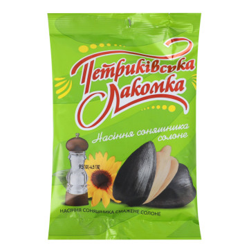 Насіння соняшника смажене солоне Петриківська Лакомка м/у 95г