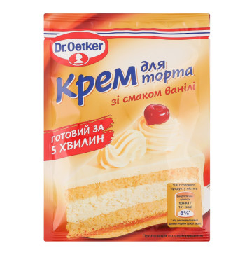 Крем для торта зі смаком ванілі Dr.Oetker м/у 50г