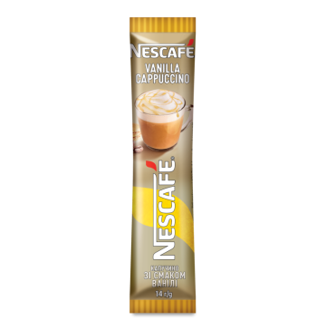 Напій кавовий розчинний зі смаком ванілі Vanilla cappuccino Nescafe м/у 14г