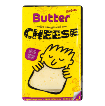 Сир 45% твердий Butter Глобино лоток 150г