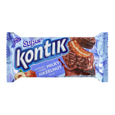 Печиво-сендвіч молочний зі смаком фундука Super Kontik м/у 90г