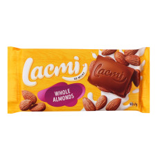 Шоколад молочний з цілим мигдалем Lacmi Roshen м/у 90г