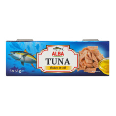 Тунець шматочками в олії Alba Food з/б 3х65г Тунець шматочками в олії Alba Food з/б 3х65г
