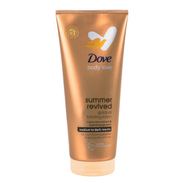 Лосьйон-автозасмага для тіла від середнього до темного Summer revived Body love Dove 200мл