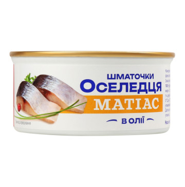 Оселедець атлантичний філе в олії Матіас Banga з/б 180г