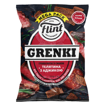 Грінки житні Телятина з аджикою Grenki Flint м/у 100г