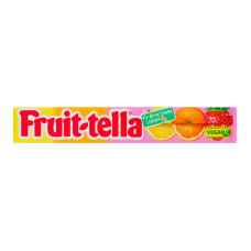 Цукерки жувальні зі смаком полуниці, апельсина, лимона Асорті Fruit-tella м/у 41г