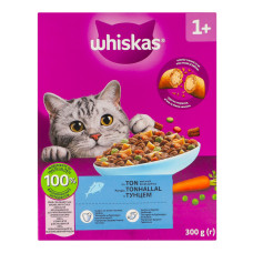 Корм сухий повнораціонний для котів з тунцем Whiskas к/у 300г