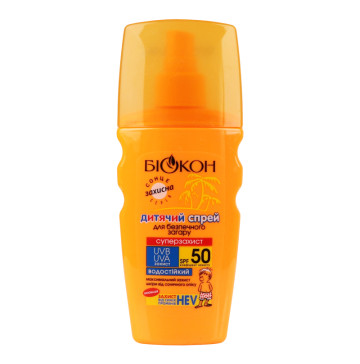 Спрей для безпечної засмаги дитячий SPF 50 Біокон 160мл