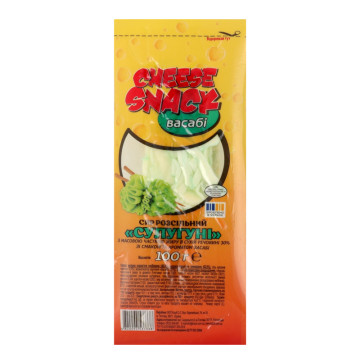 Сир 30% розсільний зі смаком і ароматом васабі Сулугуні Cheese Snack в/у 100г
