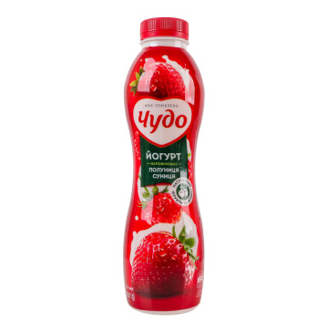 Йогурт 2.5% з наповнювачем фруктовим Полуниця-суниця Чудо п/пл 520г