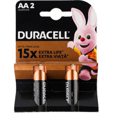 Батарейки Duracell AA LR6 MN1500 алкаліновi 1.5V 2 шт