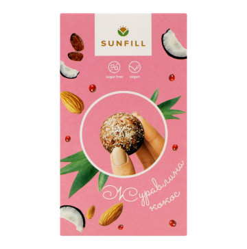 Цукерки Журавлина-кокос Sunfill к/у 150г