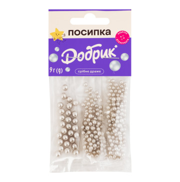 Посипка кондитерська Срібне драже Добрик м/у 9г