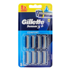 Касети для гоління змінні Comfort Sensors3 + Gillette 8шт
