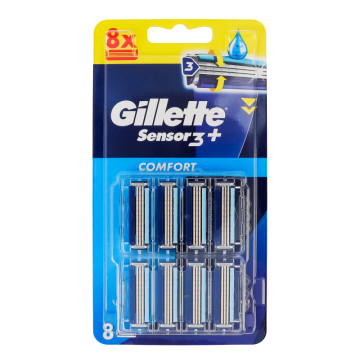 Касети для гоління змінні Comfort Sensors3 + Gillette 8шт