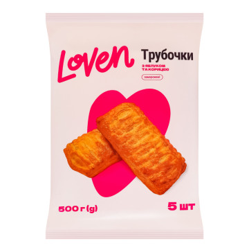 Трубочки заморожені з яблуком та корицею Loven м/у 5х100г
