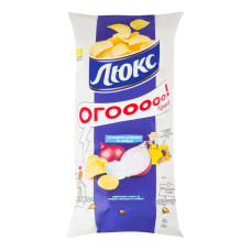 Чипси картопляні зі смаком сметани та цибулі Люкс м/у 183г