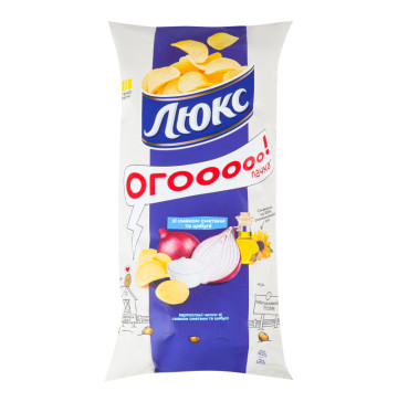 Чипси картопляні зі смаком сметани та цибулі Люкс м/у 183г