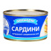 Сардина натуральна з додаванням олії стерилізована Аквамарин з/б 230г