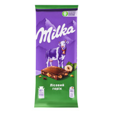 Шоколад молочний Лісовий горіх Milka м/у 90г