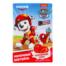 Коктейль молочний 2.5% Полуничний Paw Patrol Danone т/п 212г