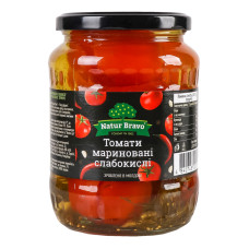 Томати мариновані слабокислі Natur Bravo c/б 670г