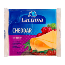 Сир плавлений 36.2% скибочки Cheddar Lactima м/у 8х16.25г