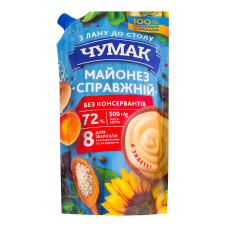 Майонез 72% Справжній Чумак д/п 500г