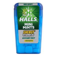 Цукерки без цукру +женьшень М'ятний твіст Mini Mints Halls п/у 12.5г