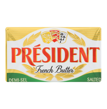 Масло 80% кисловершкове солоне President м/у 200г