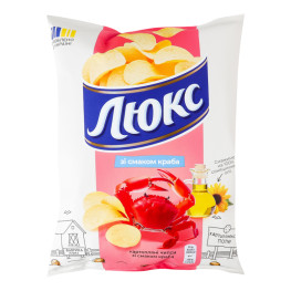 Чипси картопляні зі смаком краба Люкс м/у 105г