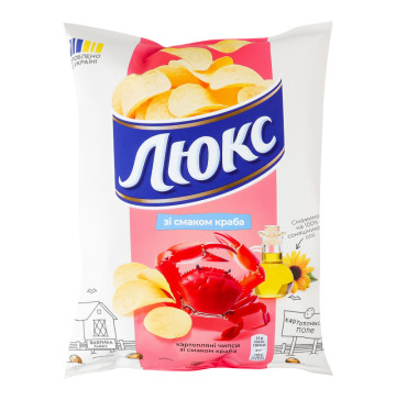 Чипси картопляні зі смаком краба Люкс м/у 105г