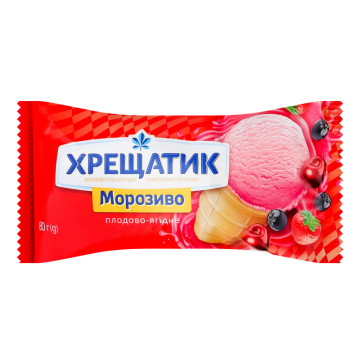 Морозиво плодово-ягідне в вафельному стаканчику Хрещатик м/у 80г
