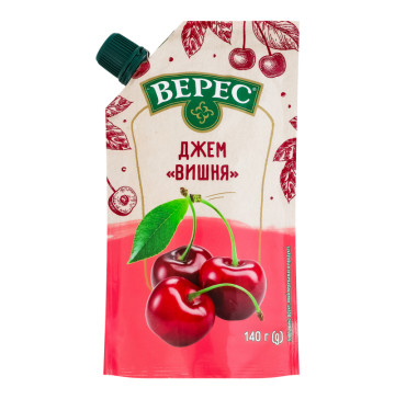 Джем нестерилізований Вишня Верес д/п 140г