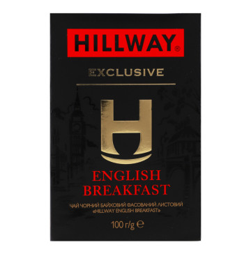 Чай чорний байховий листовий English Breakfast Exclusive Hillway в/с к/у 100г