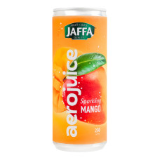 Нектар газований пастеризований з плодів манго Aerojuice Jaffa з/б 250мл