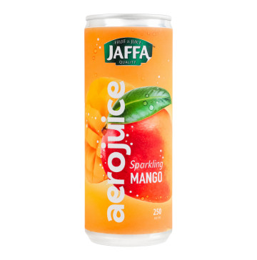 Нектар газований пастеризований з плодів манго Aerojuice Jaffa з/б 250мл