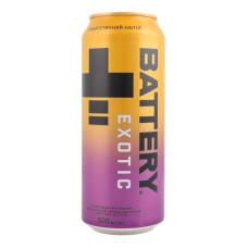 Напій енергетичний безалкогольний сильногазований Exotic Battery з/б 500мл