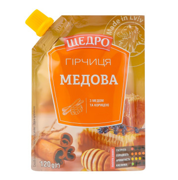 Гірчиця Медова Щедро д/п 120г