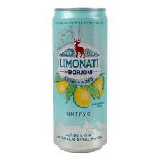 Напій безалкогольний сильногазований соковий пастеризований Цитрус Limonati Borjomi з/б 330мл