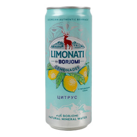 Напій безалкогольний сильногазований соковий пастеризований Цитрус Limonati Borjomi з/б 330мл