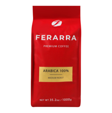 Кава натуральна смажена в зернах 100% Arabica Ferarra м/у 1кг