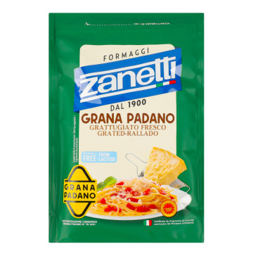 Сир 32% тертий Грана Падано Zanetti д/п 0.1кг