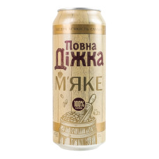 Пиво 0.5л 4.2% світле пастеризоване М'яке Повна Діжка з/б